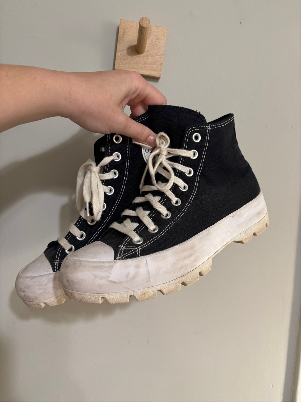 Converse Black Platform Sneakers 10